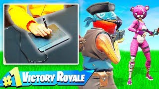 I WIN Using a DRAWING Tablet to Aim in Fortnite Challenge [upl. by Mascia246]