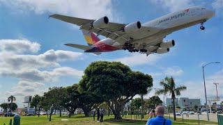 2 hours Los Angeles LAX Airport 🇺🇸 Plane Spotting  RUSH HOUR  Close up Heavy landingTake off [upl. by Love]