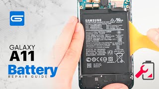 Samsung Galaxy A11 Battery Replacement  M11 [upl. by Ijnek]