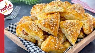 SADECE 3 YUFKAYLA 👌🏻 5 Dakikada Fırına Atmalık Üçgen Börek 😋 [upl. by Rebecca]