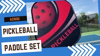 Achiou Pickleball Paddle Set with Balls and Backpack  Sun Arm Sleeves [upl. by Rust]