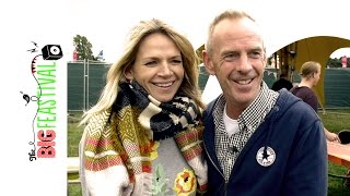 Fatboy Slim and Zoe Ball chat at The Big Feastival  Zoe Ball OFF AIR [upl. by Adnohsat532]