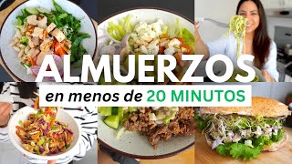 Almuerzos en Menos de 20 MINUTOS  Saludable y Delicioso [upl. by Aicirtam]