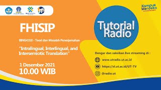 Intralingual Interlingual and Intersemiotic Translation  BING4318 Teori amp Masalah Penerjemahan [upl. by Devlin]