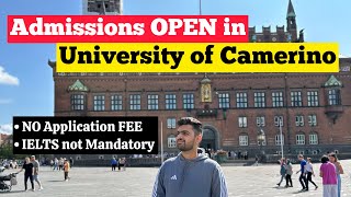 No Application FEE at University of Camerino Italy  Admissions Open for Bachelors and Masters 2024 [upl. by Dnalro192]