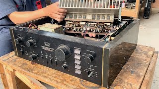 Restoration integrated amplifier SANSUI AUD607 decade [upl. by Assirahs827]