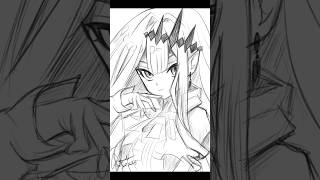 Baobhan Sith digisketch✍️ shorts fgo art anime drawing [upl. by Aicenat]