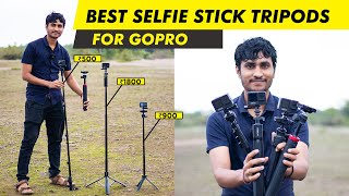 Top 4 Best Selfie Sticks for GoPro or Any Action Camera 2024  Best Budget GoPro Selfie Stick Tripod [upl. by Perlie]