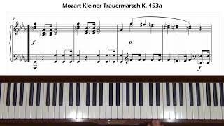 Mozart Kleiner Trauermarsch in C Minor K453a Piano Tutorial [upl. by Joub]