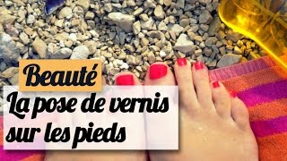 Bien appliquer son vernis sur les pieds  Tuto prédicure [upl. by Fayth]