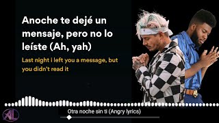 J Balvin  Otra Noche Sin Ti ft Khalid English Translated Lyrics [upl. by Sheelah]