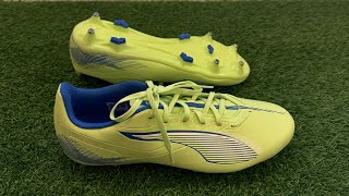 Puma Ultra 5 Play SG Boots Review  On Feet amp Unboxing ASMR 4K [upl. by Sirromed]