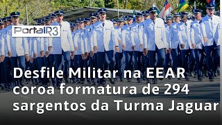 Desfile militar na formatura da Turma Jaguar 2024 da Escola de Especialistas de Aeronáutica [upl. by Hteboj]