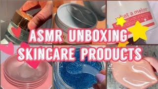 TikTok ASMR Unboxing Skincare Products 💮 [upl. by Eniar]