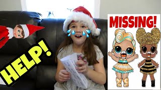 SOMEONE TOOK MY RARE LOL DOLLS ULTRA RARE LUXE AND QUEEN BEE MISSING ELF ON THE SHELF SKIT [upl. by Ahsal584]