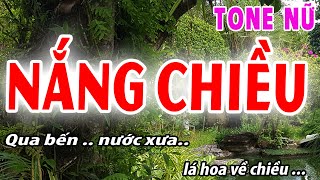 Nắng Chiều Tone Nữ  karaoke Đời Sống và Âm Nhạc [upl. by Aggappora]