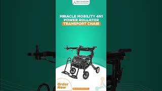 Miracle Mobility 4N1 Power Rollator Transport Chair [upl. by Cassilda816]