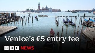 Venice to charge day trippers to enter city  BBC News [upl. by Valerye720]