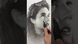 This is the best one drawn in this period of time charcoaldrawingtutorial hyperrealistic sketch [upl. by Myrtice817]