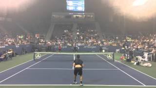 Thiem Fires in a Decent Kick Serve Lopez Is All Over It [upl. by Amir]