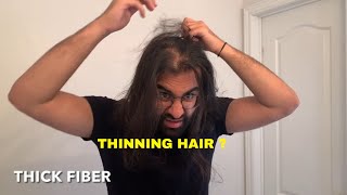 How to Apply Hair Fibers for thinning Hair  THICK FIBER for Men amp Women [upl. by Tterrab]