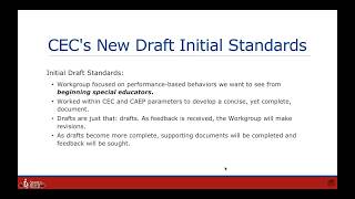 CECs Standards Development Setting the Foundation for the Future of Special Education [upl. by Yemac497]