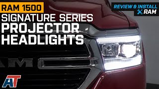 20192023 RAM 1500 Signature Series Projector Headlights Review amp Install [upl. by Asum852]