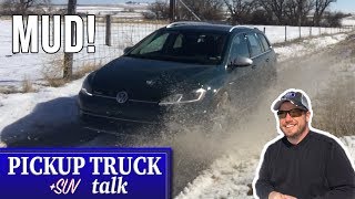 2019 VW Golf Alltrack Review Muddy Snowy Wyoming Roads [upl. by Ja]