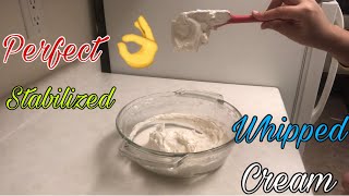 How to make stabilized whipped cream frosting for cake Decoration  with 1 secret ingredient [upl. by Hardner]