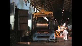 Shotton steelworks Cold Mill Tandem Mill 2 backup roll removal [upl. by Hermia]