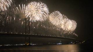 Forth Road Bridge 50th fireworks celebration [upl. by Beatrice821]