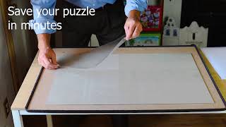 How to Glue 1000 Piece Puzzles Together in Minutes  Frame a Puzzle without Glue [upl. by Clo]