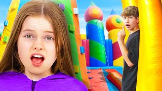 EXTREME HIDE and SEEK in Worlds BIGGEST Bounce House [upl. by Guod619]