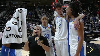 Chet Holmgren gives postgame interview with help from teammates  NBA Summer League [upl. by Amled627]