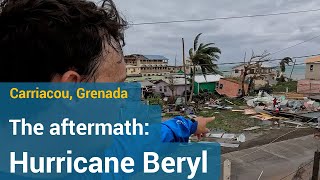 Aftermath in Carriacou after Major Hurricane Beryl [upl. by Silda]