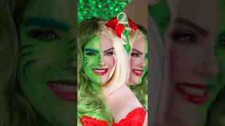 💚 Grinch amp Cindy Lou ❤️grinch cindylouwho grinchmakeup merrychristmas natal [upl. by Etterb]