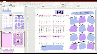 CREA UNA AGENDA PERSONALIZADA 2024 en powerpoint [upl. by Olli]