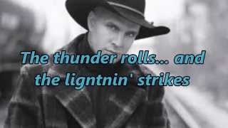 Garth Brooks  The Thunder Rolls With Lyrics And Pics [upl. by Ettezil251]