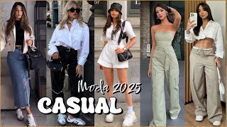 OUTFITS CASUALES DE MODA OUTFITS IDEAS PARA VESTIR CASUAL CON ZAPATILLAS DEPORTIVAS MODA MUJER 2024 [upl. by Eneres]