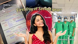 First Day of 2nd Year✨l Day in life of a medico clinics hospital visit l AIIMS l MBBS I NEET [upl. by Orravan]