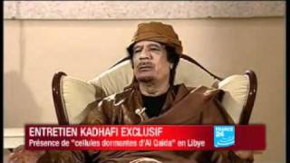 Interview exclusive de Mouammar Kadhafi sur FRANCE 24 [upl. by Brott]