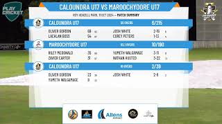 CALOUNDRA U17 v MAROOCHYDORE U17 [upl. by Zile]