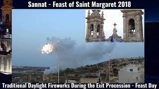 2018  Sannat  Festa ta Santa Margerita  Kaxxa Infernali bilBeraq talĦruġ ilPurċissjoni [upl. by Hayifas]