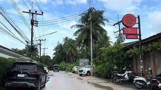 Drive with motorbike from Thong Sala to Secret Beach in Koh Phangan ASMR after heavy rain shower [upl. by Phemia627]