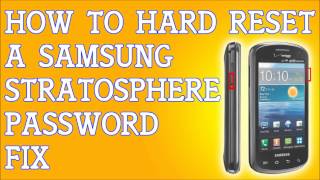 How To Hard Reset Samsung Stratosphere Forgot Password for Verizon [upl. by Kerrison]