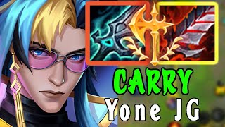 Yone Jungle Gank 3 Lane CARRY  Wild Rift CN Gameplay [upl. by Yoreel]