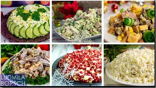 ТОП 6 Салатов на Новый Год 2024  Новогодние Салаты  Праздничные Салаты  Salads for the New Year [upl. by Nesta15]