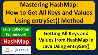 How to use the entrySet method of HashMap to get all keys and values from HashMap [upl. by Kashden817]