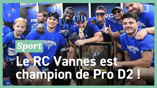 Ambiance de folie avec les joueurs du RC Vannes après la montée historique du club en Top 14 [upl. by Annadiane]