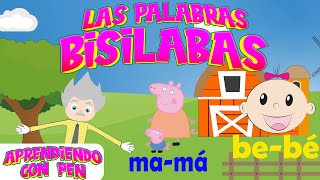 quotlas palabras ¡¡ BISÍLABAS quot 👶para NIÑOS [upl. by Narag193]